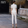 IWY/白色配丝巾职业西装套装女夏季款气质上班时尚休闲高端名媛工作服CP1785 商品缩略图4