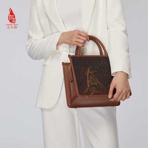 SAINTJOY/上久楷 宋锦女式拎包  松雁金山来 BWW22A0602 商品图2