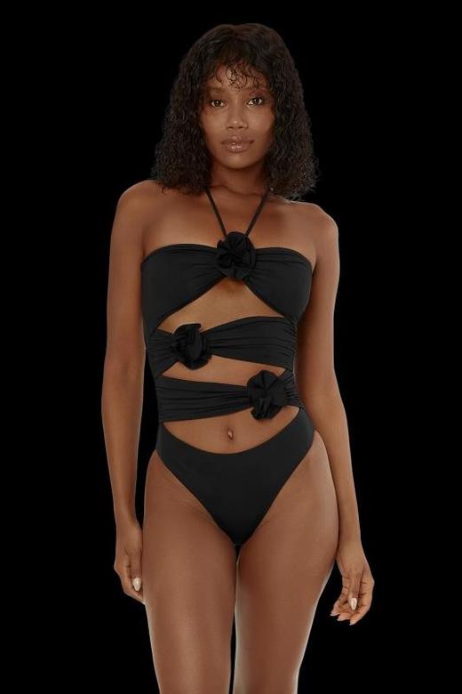 Maygel Coronel  - Trinitaria One Piece - Black - 连体泳衣 - 黑色 商品图0