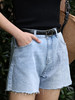 HeyDress复古牛仔短裤女夏季高腰显瘦毛边设计感百搭热裤潮裤子 商品缩略图1