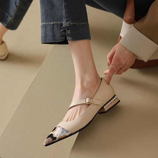 夏季新款，平底网红一字扣单鞋马毛浅口女鞋HYT-7216B 商品图5