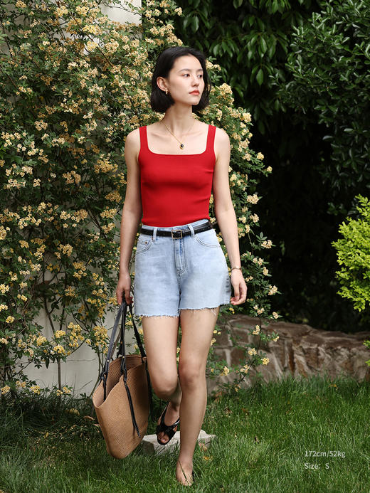 HeyDress复古牛仔短裤女夏季高腰显瘦毛边设计感百搭热裤潮裤子 商品图2