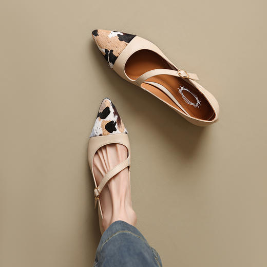 夏季新款，平底网红一字扣单鞋马毛浅口女鞋HYT-7216B 商品图3