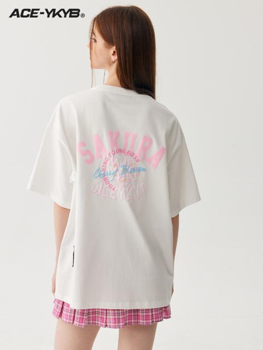 YKYB新款樱花系列浪漫印花T恤 商品图3