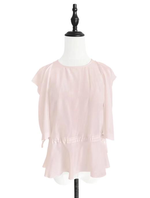 TYNVIE 抽绳设计挖肩无袖上衣 - 浅粉色 商品图3