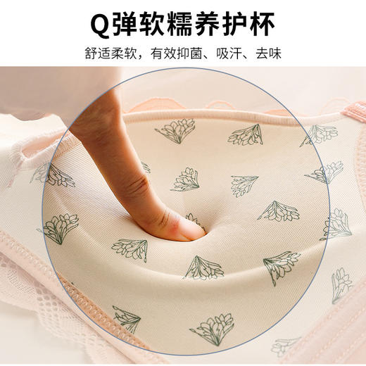 【大胸小熊皆可！无钢圈内衣】艾草功能养护肌肤，小胸聚拢大胸显瘦，yijun，吸汗去味，内衣女防下垂，收副乳上托聚拢调整大胸显小透气粉丝专属 商品图3
