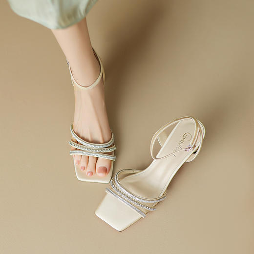 优雅通勤，时尚质感方头凉鞋YS-9605 商品图7