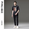 PINLI品立夏季新款烫钻短袖T恤男士休闲纯棉体恤BG231111086 商品缩略图2