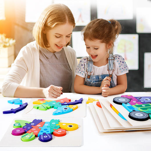 【六一热卖！】全新数字3D立体拼图，让宝宝进入一个奇妙的世界，拼板动物恐龙、交通工具，无限想象，启动耐心注意力，认知早教玩具，亲子互动带给孩子更多乐趣！ 商品图1