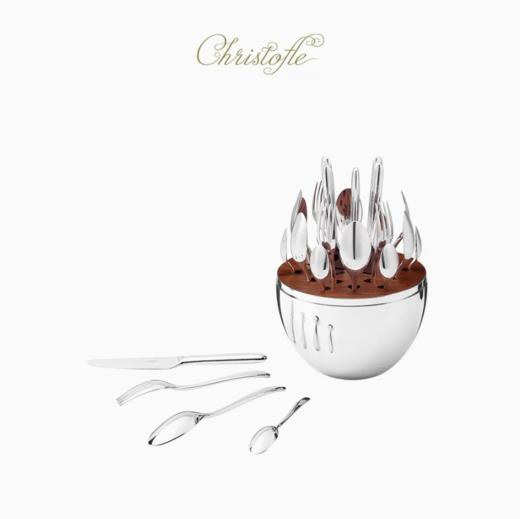 CHRISTOFLE MOOD昆庭心境蛋镀银24件西餐正餐餐具刀叉勺 商品图2