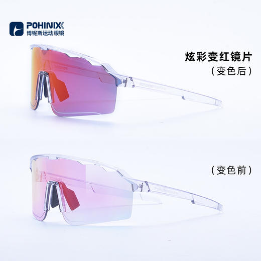 博铌斯运动自行车骑行防风眼镜马拉松专业跑步变色眼镜男女同款 商品图3