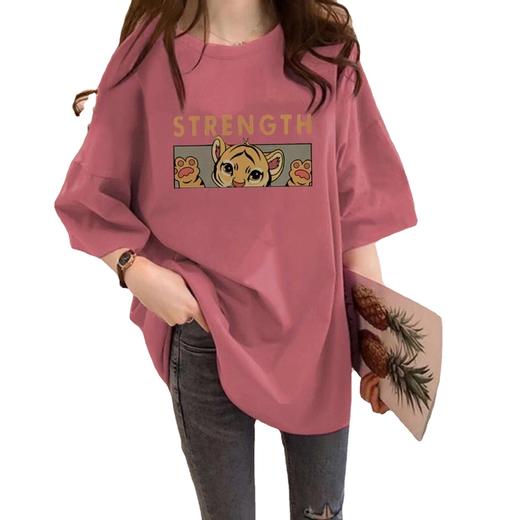 【明星同款】棉短袖T恤女 夏季新款来啦！宽松韩版、洋气半袖，让你在夏日里火爆又时髦！舒适休闲、随性又有型，ins女孩们的必备单品！ 商品图5