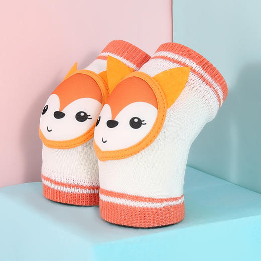 两双任选【卡通动物系列！专注0-3岁护膝】夏季新品婴儿护膝，透气网格设计，松紧弹性好，久爬不累，胖瘦不勒腿，无荧光剂无异味不掉色，新款儿童学步护膝爬行，宝宝松口长筒袜套-QQ 商品图11