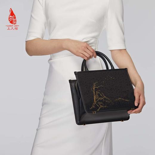 SAINTJOY/上久楷 宋锦女式拎包  松雁金山来 BWW22A0602 商品图7