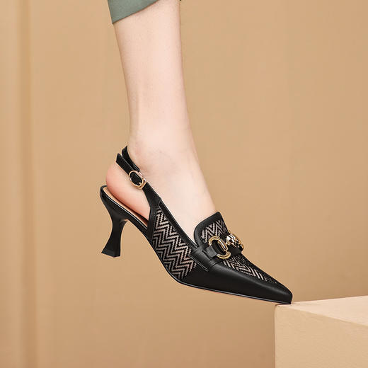 优雅通勤，尖头包头真皮高跟凉鞋GLS629 商品图0