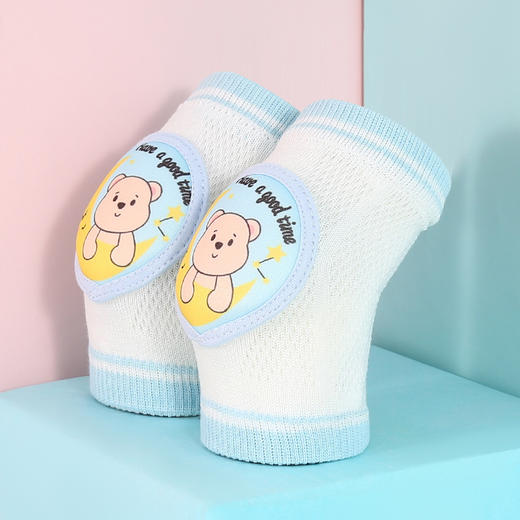 两双任选【卡通动物系列！专注0-3岁护膝】夏季新品婴儿护膝，透气网格设计，松紧弹性好，久爬不累，胖瘦不勒腿，无荧光剂无异味不掉色，新款儿童学步护膝爬行，宝宝松口长筒袜套-QQ 商品图6