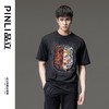 PINLI品立夏季新款烫钻短袖T恤男士休闲纯棉体恤BG231111086 商品缩略图3