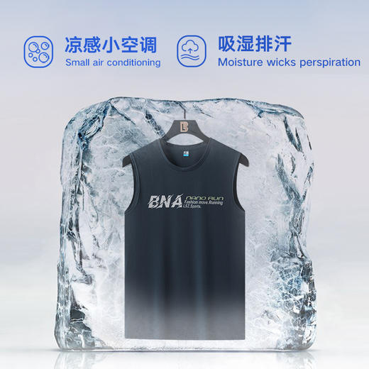 Q【新款DSK】大依优型大码男装无袖冰丝背心跨栏男士运动透气篮球背心短袖吸汗 商品图2