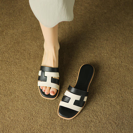 简约百搭，拼色编织度假风沙滩拖鞋MT-ML8391 商品图12
