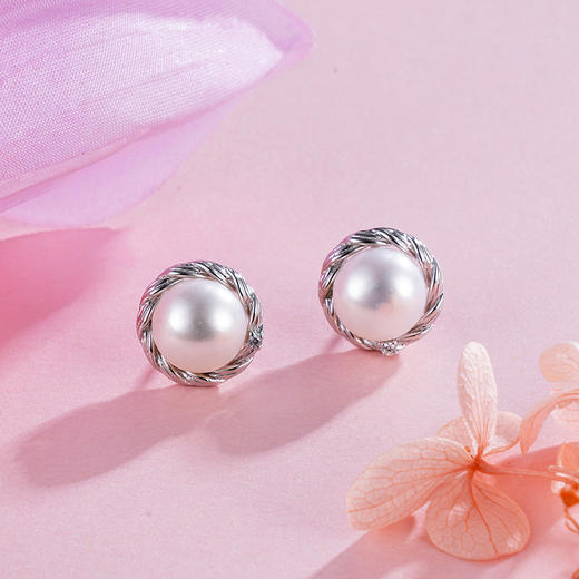 子佩集S925银珍珠耳钉【EM2405-XF】2305 商品图0