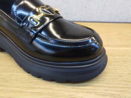 2022豪行春季新款正品真皮时尚休闲乐福鞋英伦风女单皮鞋22130167 商品图7