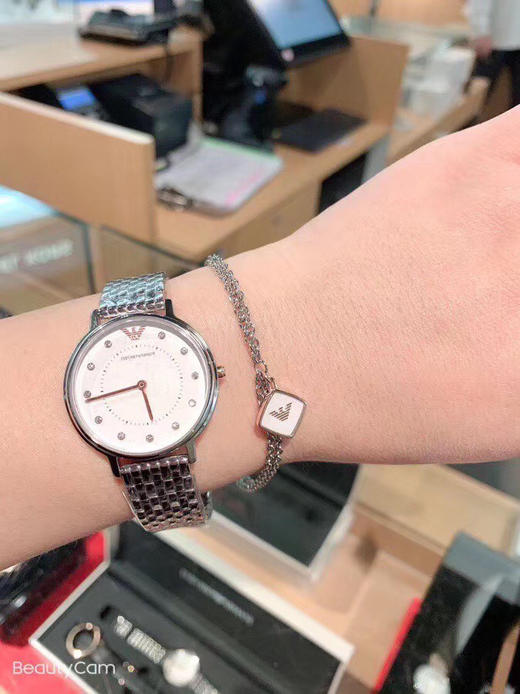 ¥1099直邮！Armani AR80023 阿玛尼手表礼盒⌚️表盘内11颗水晶镶嵌刻度 商品图5