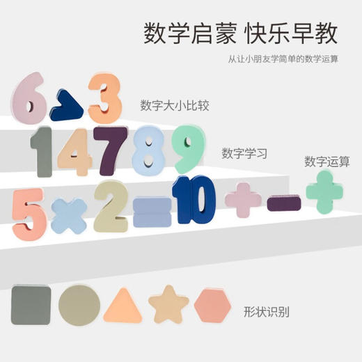 婴侍卫（BBG）三合一木质数字形状对数板 YSW657 商品图4