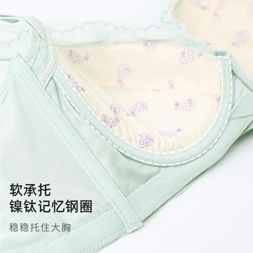 【商场同款】熳洁儿 大胸显小内衣养护高级刺绣记忆钢圈薄款收副乳23201305 商品图2