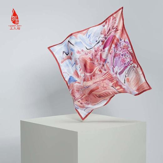 SAINTJOY/上久楷 女式真丝方巾  冬暖雪散  FJS22038 商品图0