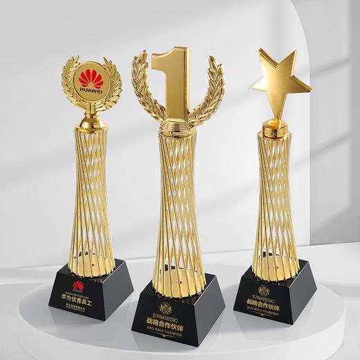 金属水晶奖杯定制五角星大拇指公司企业优秀员工年会颁奖纪念品 商品图2