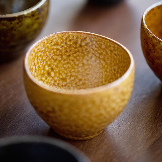 日本进口美浓烧陶瓷秋韵茶杯五件套日式复古茶具套装送礼礼盒 商品图2