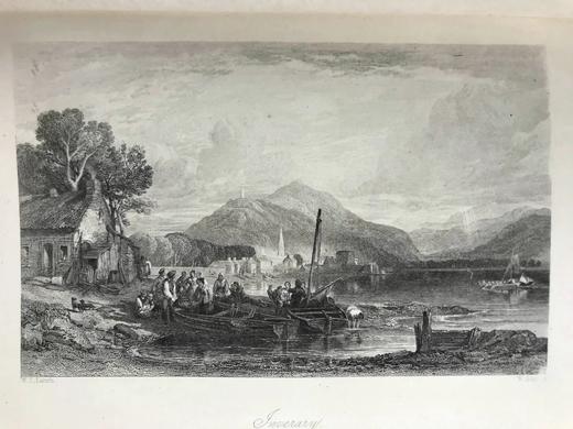 1871年 司各特《蒙特罗斯传奇》 约6幅版画插图 漆布精装32开 商品图5