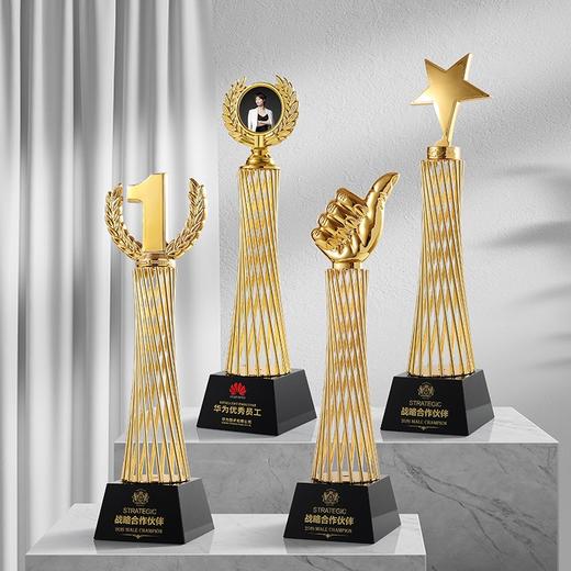 金属水晶奖杯定制五角星大拇指公司企业优秀员工年会颁奖纪念品 商品图0