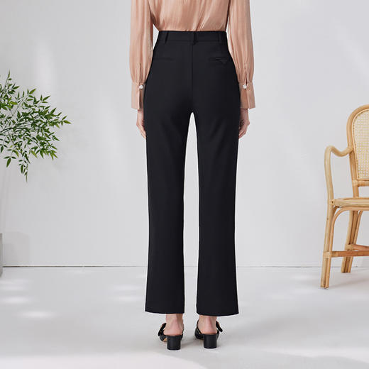 EITIE爱特爱新款时尚修身开叉高腰显瘦女长裤7105803 商品图4