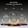 麦穗水晶奖牌授权牌年商会奖杯定制作创意刻字纪念合作经销商定做 商品缩略图1