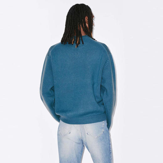 KENZO 高田贤三 男士大象提花徽标羊毛长袖针织衫 蓝色 FD55 PU364 3BA 69 商品图2