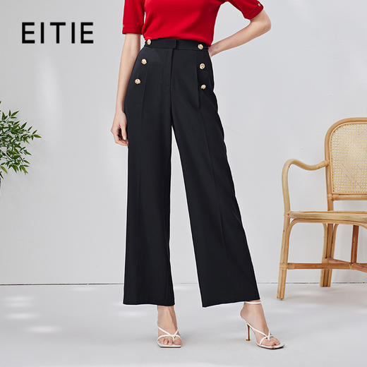 EITIE爱特爱秋季新款女时尚休闲高腰女装长裤子6705403 商品图0
