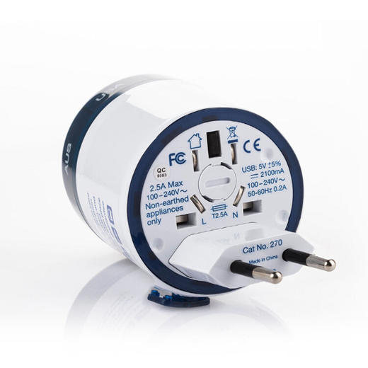 蓝旅（TRAVEL BLUE） 全球通用转换插头 多功能电源转换插座 商品图3