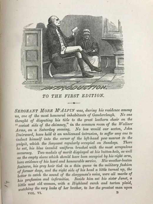 1871年 司各特《蒙特罗斯传奇》 约6幅版画插图 漆布精装32开 商品图4