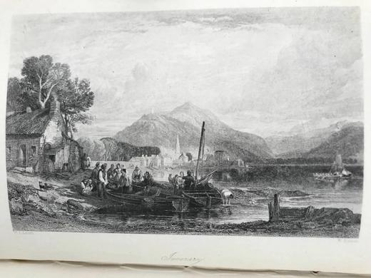 1871年 司各特《蒙特罗斯传奇》 约6幅版画插图 真皮精装32开 商品图5