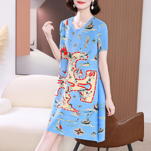 XSL S3236妈妈夏装连衣裙宽松大码 商品图2