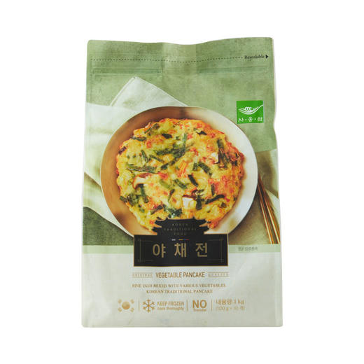 MM 山姆 韩国进口 蔬菜饼（速冻面米食品）1kg 商品图8