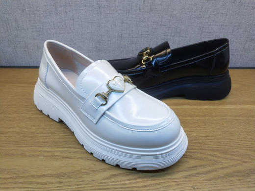 2022豪行春季新款正品真皮时尚休闲乐福鞋英伦风女单皮鞋22130167 商品图5