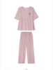 【满2件/99元】【秀黛】女圆领泡泡棉短袖套装女夏季家居服睡衣H2551027T【专柜同款】【如遇缺货自动退款，介意勿拍】 商品缩略图1