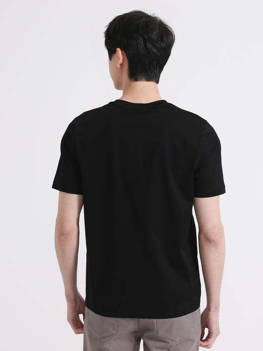 callisto黑色棉弹混纺圆领T恤 SSTSS161C 商品图2