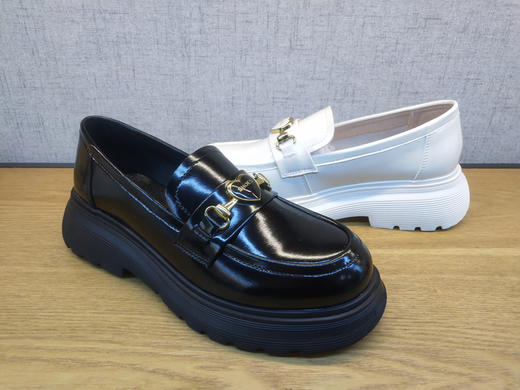 2022豪行春季新款正品真皮时尚休闲乐福鞋英伦风女单皮鞋22130167 商品图4