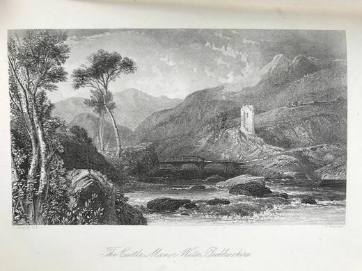 1871年 司各特《蒙特罗斯传奇》 约6幅版画插图 漆布精装32开 商品图7