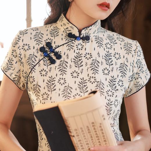 素雅复古民国风，气质年轻款日常旗袍YG-2208 商品图3