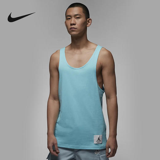 【库存有限，无货将作退款，建议勿拍】Nike/耐克AS M J ESS STMT ESS TANK休闲短袖纯棉无袖T恤男DX9586-464 商品图0