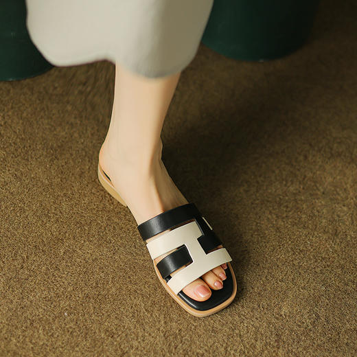 简约百搭，拼色编织度假风沙滩拖鞋MT-ML8391 商品图11